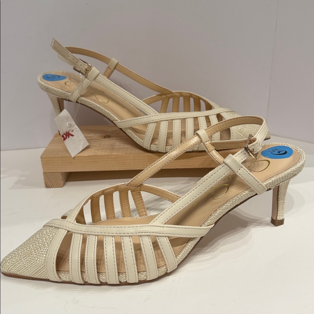 Jessica Simpson Strappy Pumps Cream Color NEW with tags